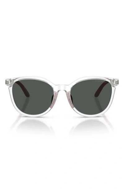 Emporio Armani Kids' 49mm Cat Eye Sunglasses In Transparent
