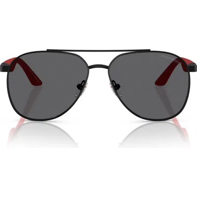 Emporio Armani Kids' 53mm Pilot Sunglasses In Gray