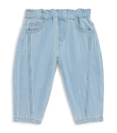 Emporio Armani Kids Elasticated Jeans In Blue