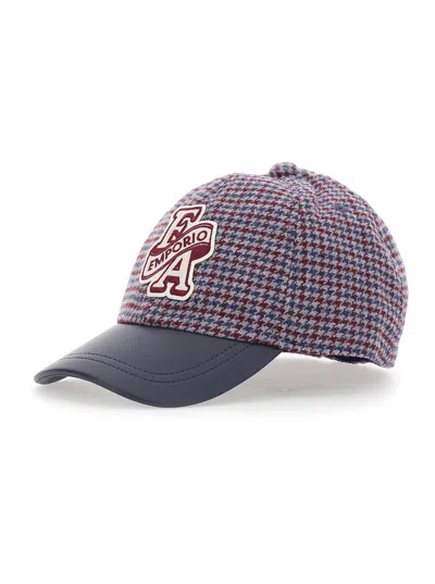 Emporio Armani Kids Kids Tech Fabric Baseball Cap With Logo And Curved Visor In Multicolor