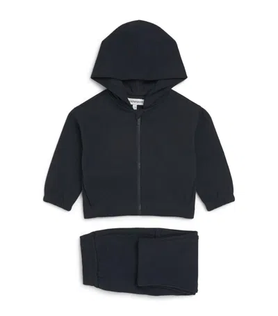 Emporio Armani Kids Logo Jacquard Tracksuit In Blue