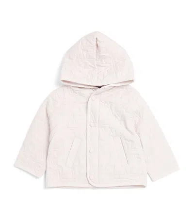 Emporio Armani Kids Logo Quilted Jacket In Neutral