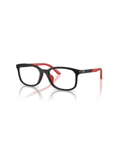 Emporio Armani Kids Men's Square Eyeglasses, Ek3008u In Black