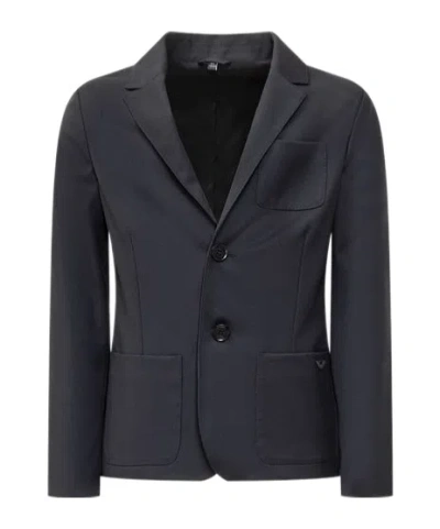 Emporio Armani Kids Single-breasted Blazer In Black