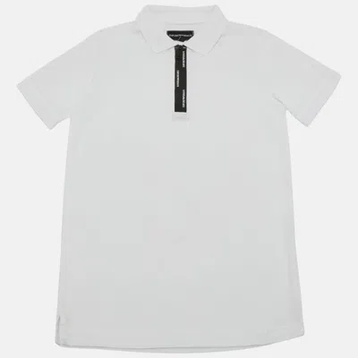 Pre-owned Emporio Armani Kids White Jersey Zipper Detail T-shirt 10 Yrs