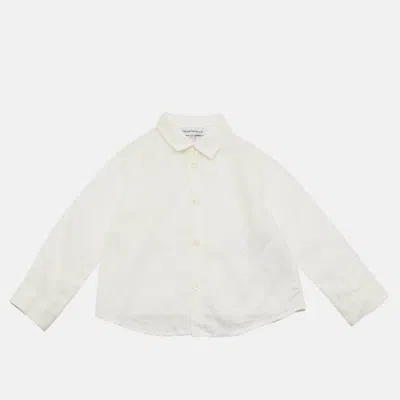 Pre-owned Emporio Armani Kids White Pattern Cotton Shirt 18m