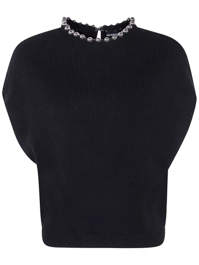 EMPORIO ARMANI EMPORIO ARMANI KIMONO SWEATER WITH PEARL