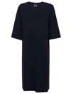 Emporio Armani Knee-length Dress In Virgin Wool In Black