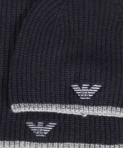 EMPORIO ARMANI EMPORIO ARMANI KNIT BEANIE AND SCARF SET