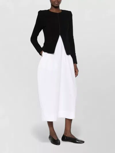 Emporio Armani Knit Blazer Jacket Featuring Front Zipper In Black