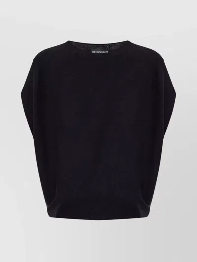 EMPORIO ARMANI KNIT TOP IN COTTON BLEND