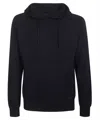 Emporio Armani Logo-embroidered Hoodie In Blue