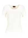 Emporio Armani Jacquard Stretch Jersey T-shirt In White
