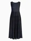 Emporio Armani Knitted Sleeveless Mini Dress In Black