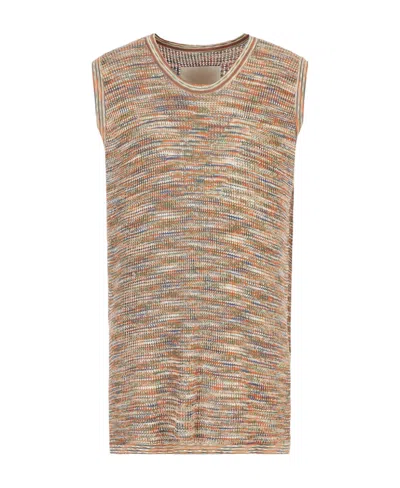 Emporio Armani Knitted Vest In Nude