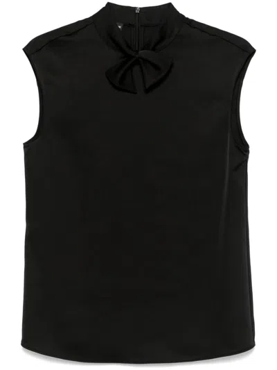 Emporio Armani Knot-detail Top In Black