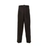 Emporio Armani L And Cashmere Pants With Belt In Brown