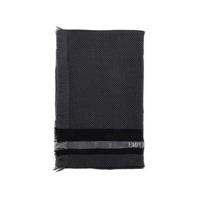 Emporio Armani L And Silk Scarf With Logo Band