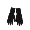 Emporio Armani L Gloves With Logo Embroidery In Black