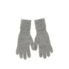 Emporio Armani L Gloves With Logo Embroidery In Gray