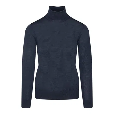 Emporio Armani L Turtleneck Sweater In Blue