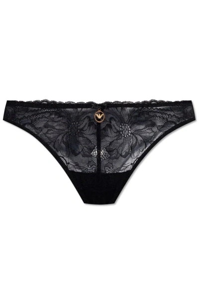 Emporio Armani Lace Briefs In Black