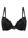 Emporio Armani Lace-embellished Bra In Black