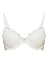 Emporio Armani Lace Trim Bra In White