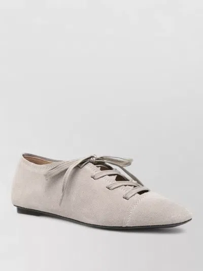 Emporio Armani Lace Up Ballet Shoes Flat Sole Design In Multi