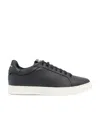 Emporio Armani Logo Pattern Low-cut Shoes In Black