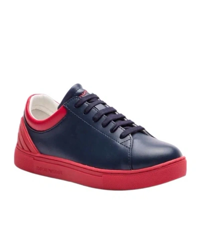 Emporio Armani Lace-up Low-top Sneakers In Black