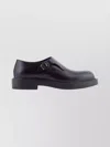 Emporio Armani Lace-up Shoes With Buckle And Block Heel In Black