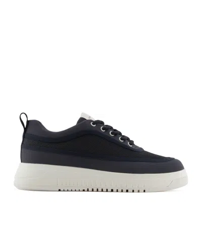 Emporio Armani Lace-up Sneakers In Black