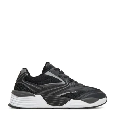 Emporio Armani Lace-up Sneakers In Black