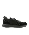 Emporio Armani Lace Up Sneakers In Black