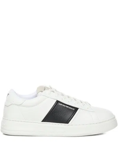 Emporio Armani Lace-up Sneakers In White