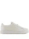 Emporio Armani White Trainers With Textured Upper And Rubber Sole In White