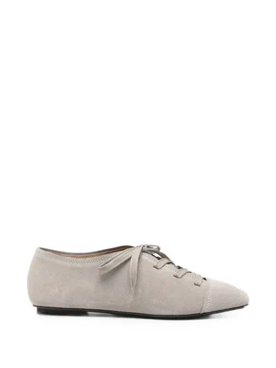 Emporio Armani Lace-up Square-toe Derby Shoes In Gray