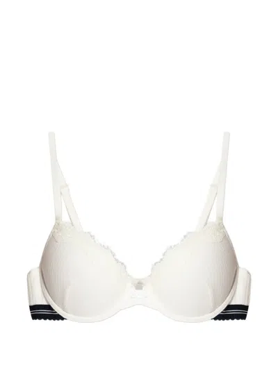 Emporio Armani Lace-trim Bra In White