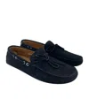 Emporio Armani Lacing Round Head Loafers In Black