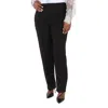 Emporio Armani Ladies Black Straight-leg High-waist Trouser In Black