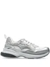 Emporio Armani Laminated Sneakers In Metallic