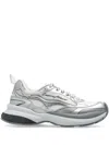 Emporio Armani Laminated Sneakers In Metallic