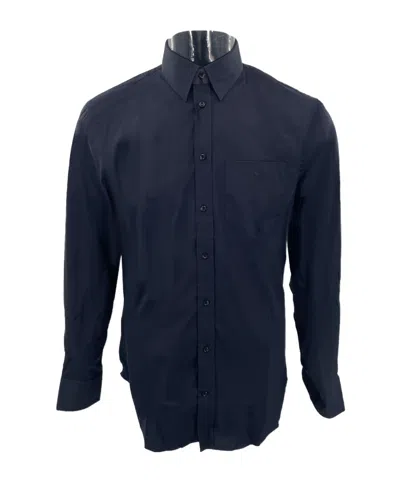 Emporio Armani Lapel Long-sleeved Shirt In Black