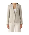 Emporio Armani Lapel Long-sleeved Suit Jacket In Gray
