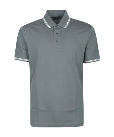 Emporio Armani Short Sleeve Polo Shirt In Green