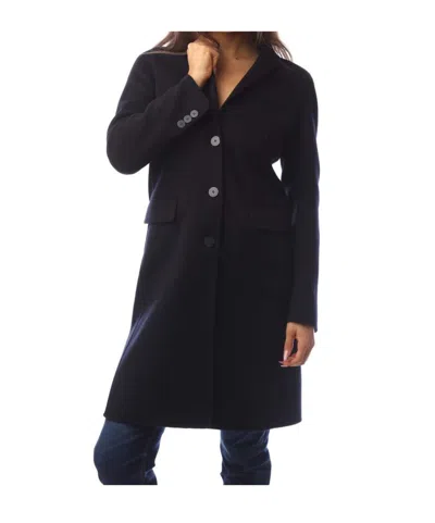 Emporio Armani Lapelled Mid-length Coat In Black