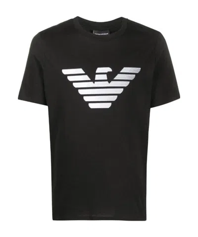 Emporio Armani Eagle-logo T-shirt In Blue