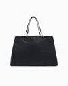 Emporio Armani Large Nappa Leather Myea Shopper Bag