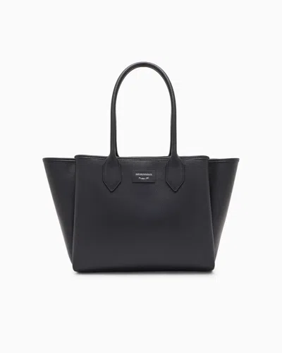 Emporio Armani Large Shopper Bag With Palmellato Finish